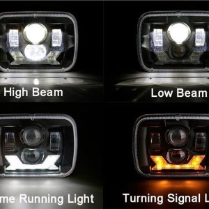 2021 LED svetlomet pre nákladné auto pre Jeep YJ 5x7 palcový svetlomet pre Cherokee XJ