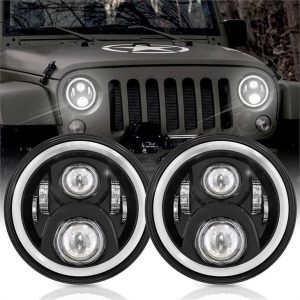 7-palcové LED svetlomety pre Jeep Wrangler JK 2007-2017