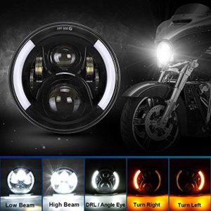 DOT E-Mark 7 inch LED svetlomet čierny / Chrome pre Jeep Wrangler JK