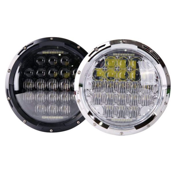 Pre Hummer / pre Royal Enfield LED svetlomet s DRL s nízkym lúčom pre 7-palcové okrúhle svetlomety