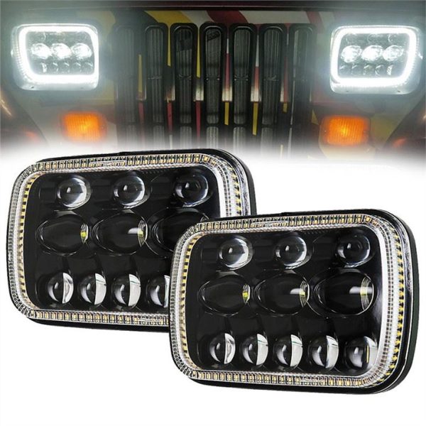 Štvorcový štvorcový svetlomet Morsun 5 x 7 palcov pre LED svetlomet Jeep GMC Ford Chevrolet