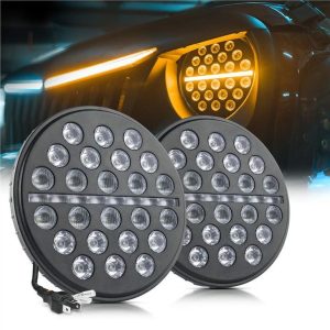 7 palcový okrúhly LED svetlomet Morsun pre Jeep JK Wrangler smerové svetlá s nízkym lúčom DRL