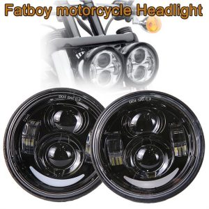 Morsun Auto Diely LED svetlomet pre Dyna Fat Bob Dual Lamp s projektorom Halo High Low Beam