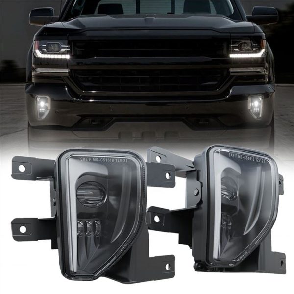 Morsun LED nárazník namontovaný hmlové svetlo pre 2016 2017 2017 2018 Chevy Silverado 1500 Kit Replacement