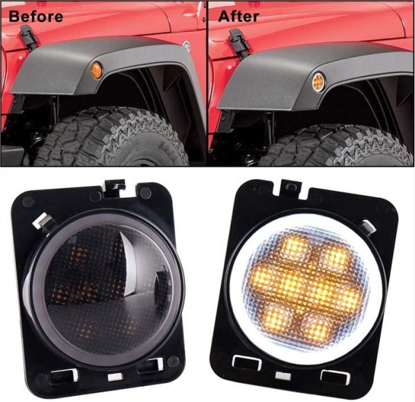 Morsun LED smerové svetlo pre Wrangler Jk pre Jeep Wrangler Flare Fender s halo