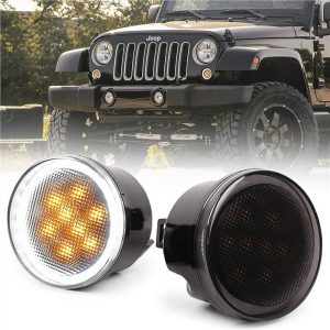 Morsun LED smerové svetlo s halo pre svetlo Jeep Wrangler Jk 07-14